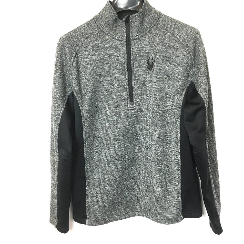 Spyder Outbound Pullover Sweater Jacket Gray/Blac… - image 1
